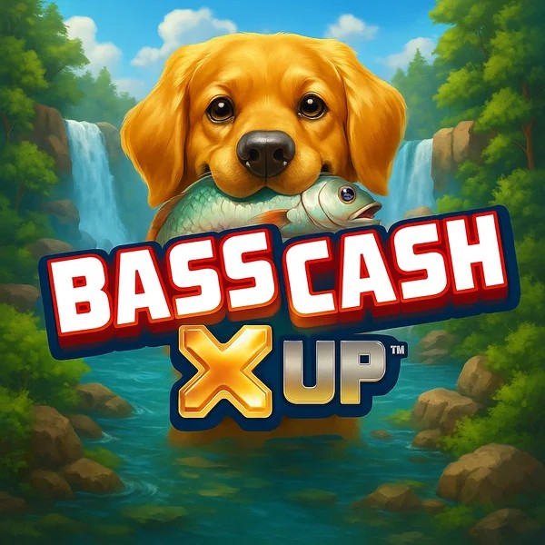 Bass Cash X UP logo by Alchemy Gaming at Megabet Casino