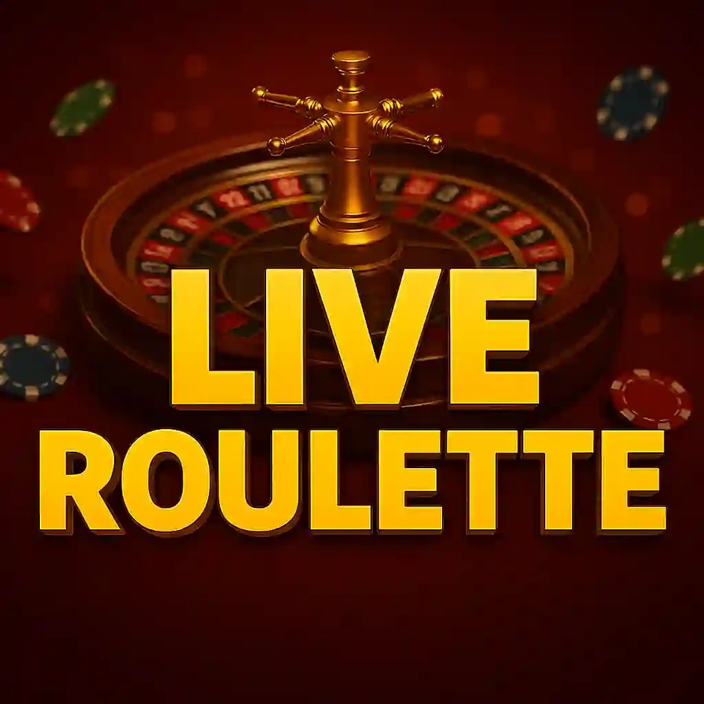 Live Roulette online game logo by Evolution on megaabet.nl